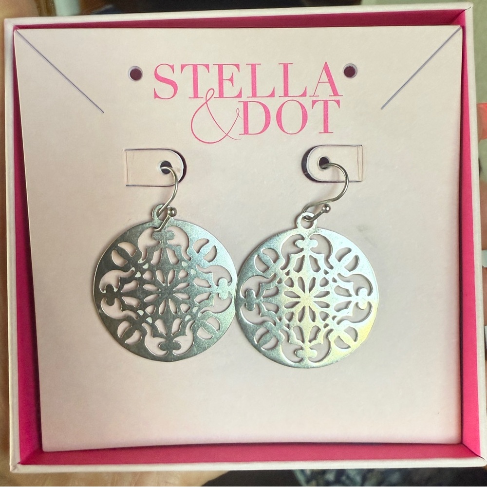 Stella & Dot Silver Earrings